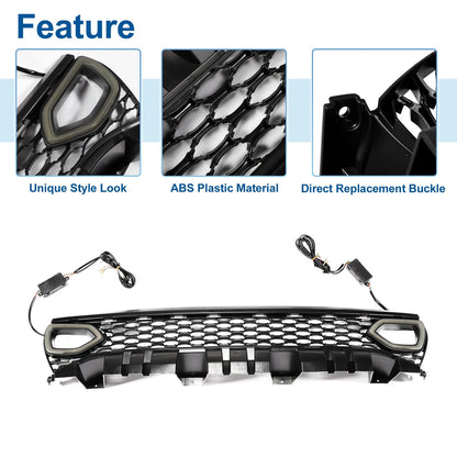Front Upper Hood Bumper Grille Plastic Grill for Dodge Charger (2015 - 2023)