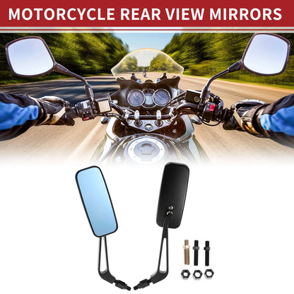 M8/M10 Motorcycle Rear View Mirror Black Aluminum Alloy for Motorcycle