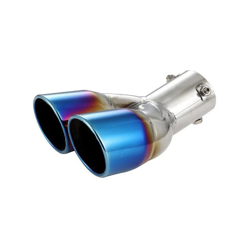 Blue Stainless Rear Exhaust Muffl Tipe End Pip Fit For Toyota CH-R 2016-2018