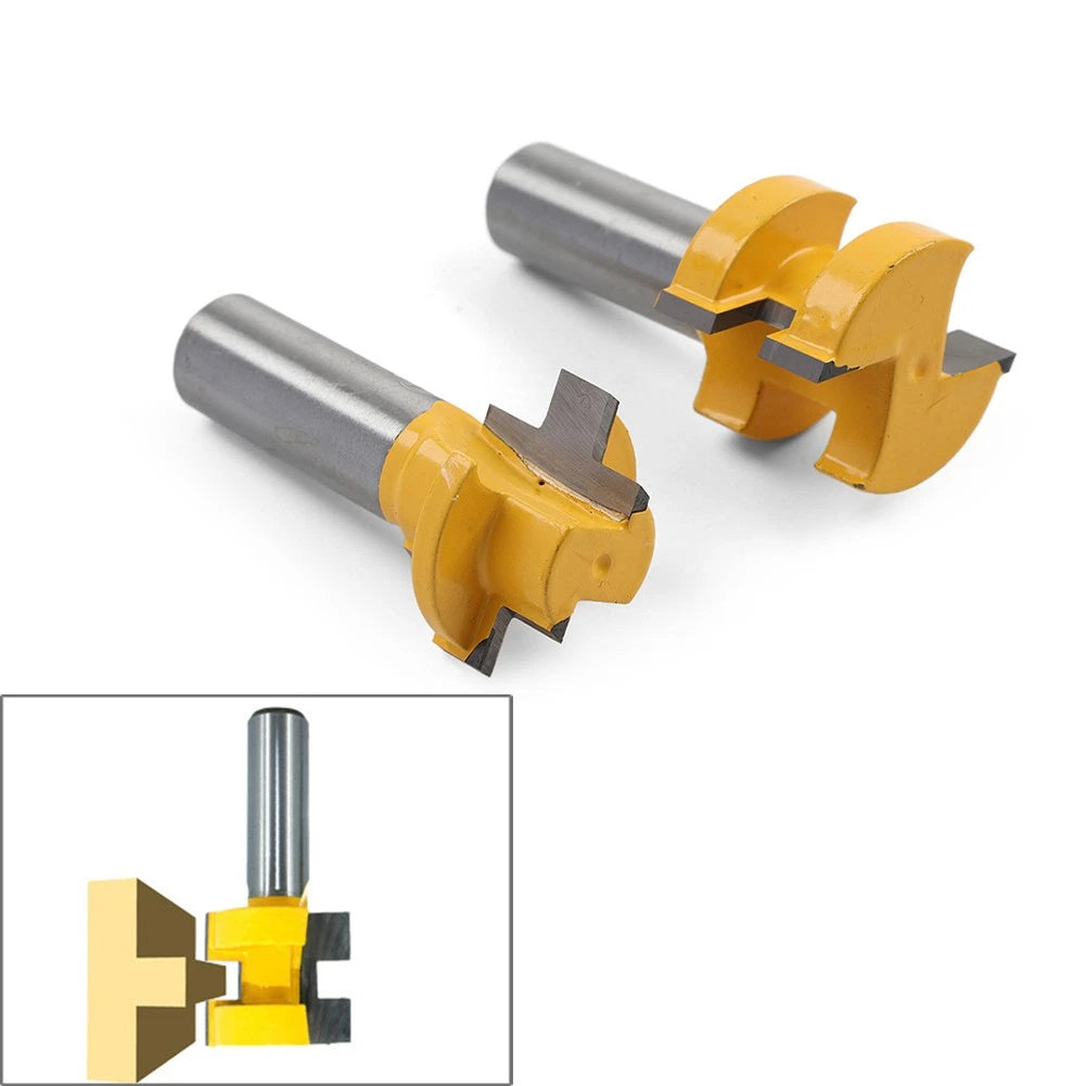 2 x 1/2" Shank Mini Tongue & Groove Router Bits for Woodworking (No Year)