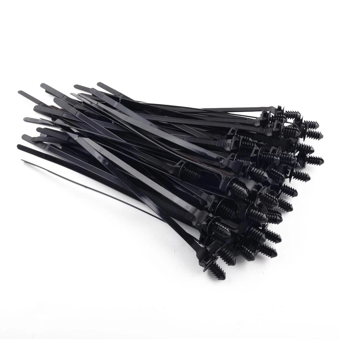 50pcs Push Clips Zip Straps Cable Fasteners for Various Makes & Models