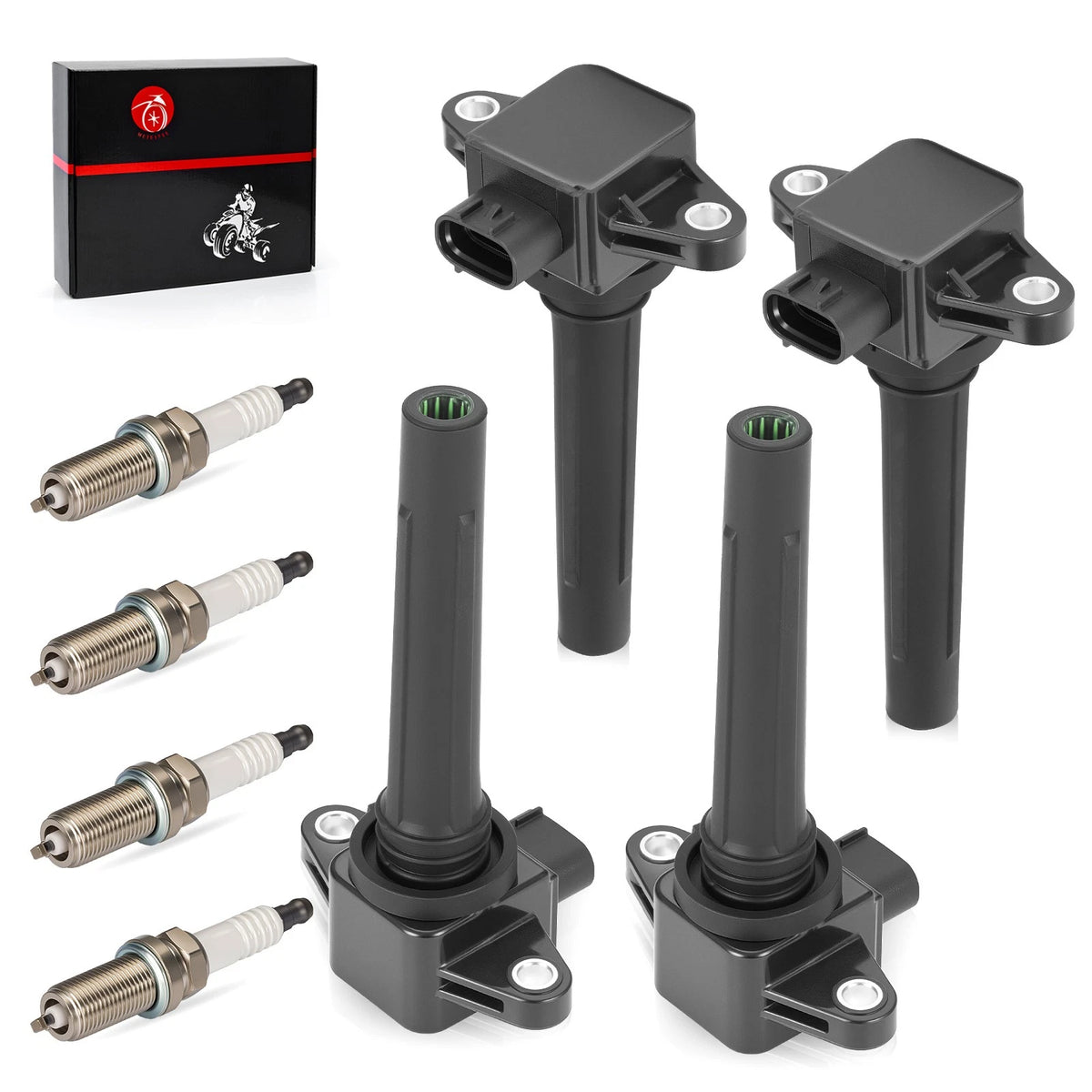 4Pcs Ignition Coils w/ Spark Plug for Yamaha TX1800 AR190 SX190 (2019–2023)