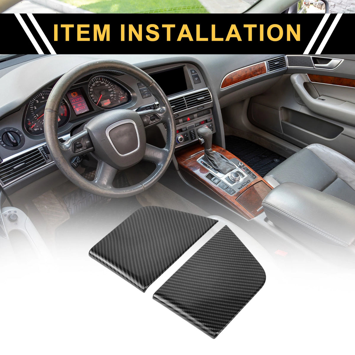 Carbon Fiber Inside Door Handle Covers for Ford F-150 (2021-2024)