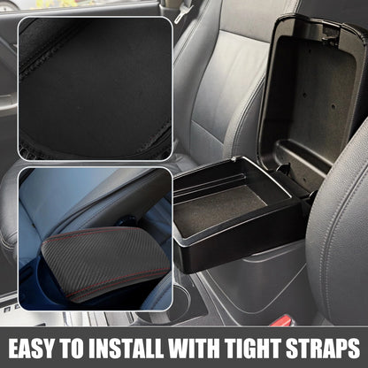Armrest Seat Box Cover for Toyota Corolla Carbon Fiber Black (2003-2023)