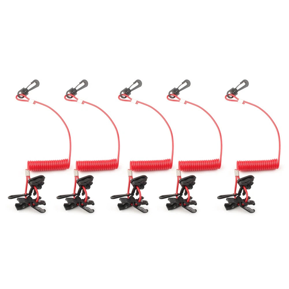 5x Red Universal Boat Kill Switch Key Set for Johnson, Evinrude, Mercury
