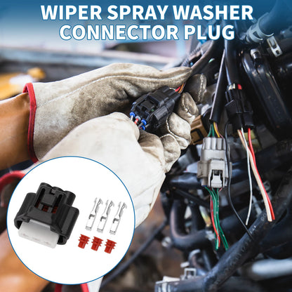 Wiper Spray Washer Connector Plug for Toyota Lexus (No. 9098010981) 2 x 2020-2023