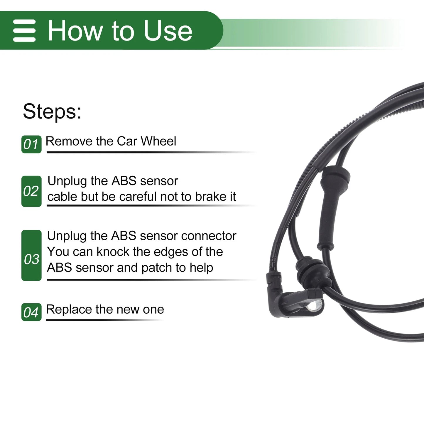 ABS Wheel Speed Sensor for Jeep Compass (2017-2022) - 1 x Sensor