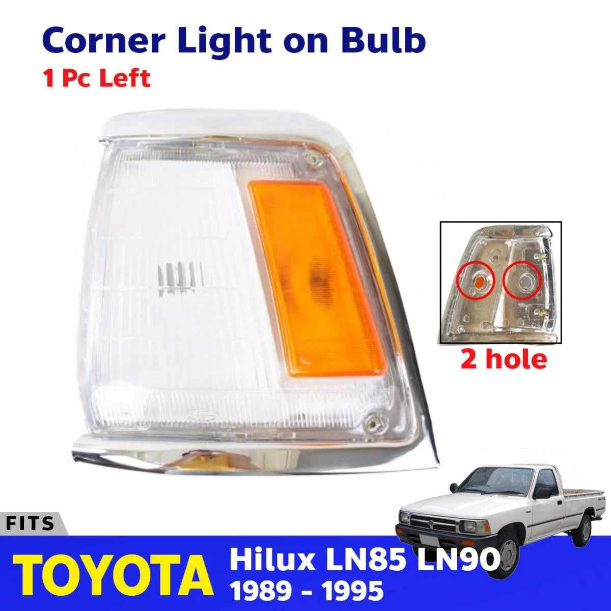 Corner Lights Lamp Cover Lens LH Fits Toyota Hilux LN85 Pickup Truck 1989-95 D06