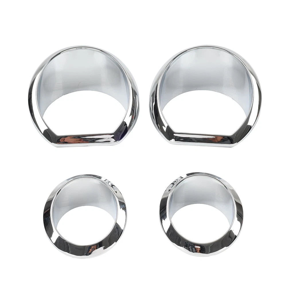 Chrome Gauge Bezel Trim Ring Kit for Harley Touring Electra Street Glide (2014-2023)