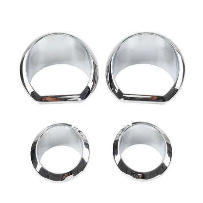 Chrome Gauge Bezel Trim Ring Kit for Harley Touring Electra Street Glide (2014-2023)