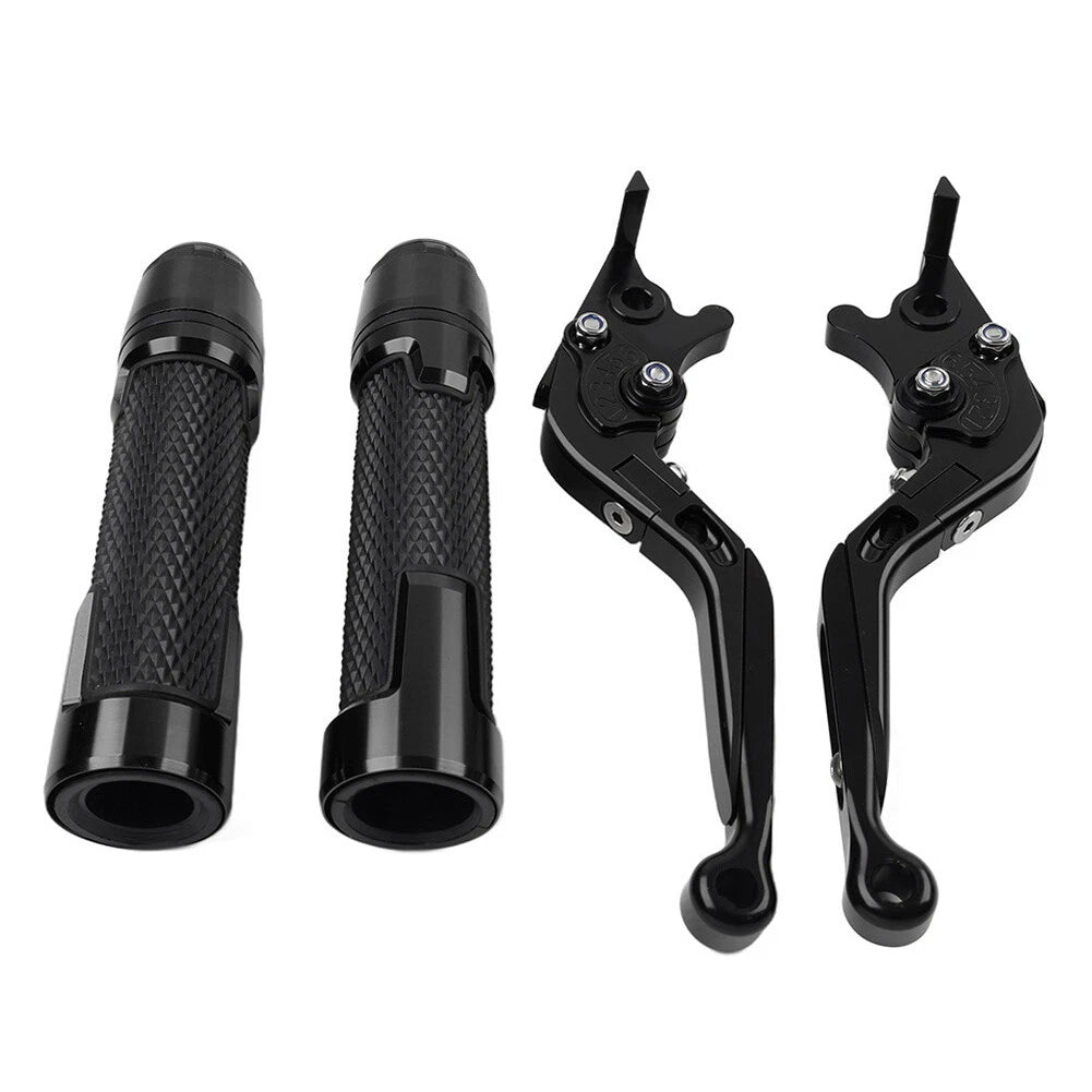Black Extendable Brake Clutch Levers Grips Set for BMW C650GT C600 (2012-2016)