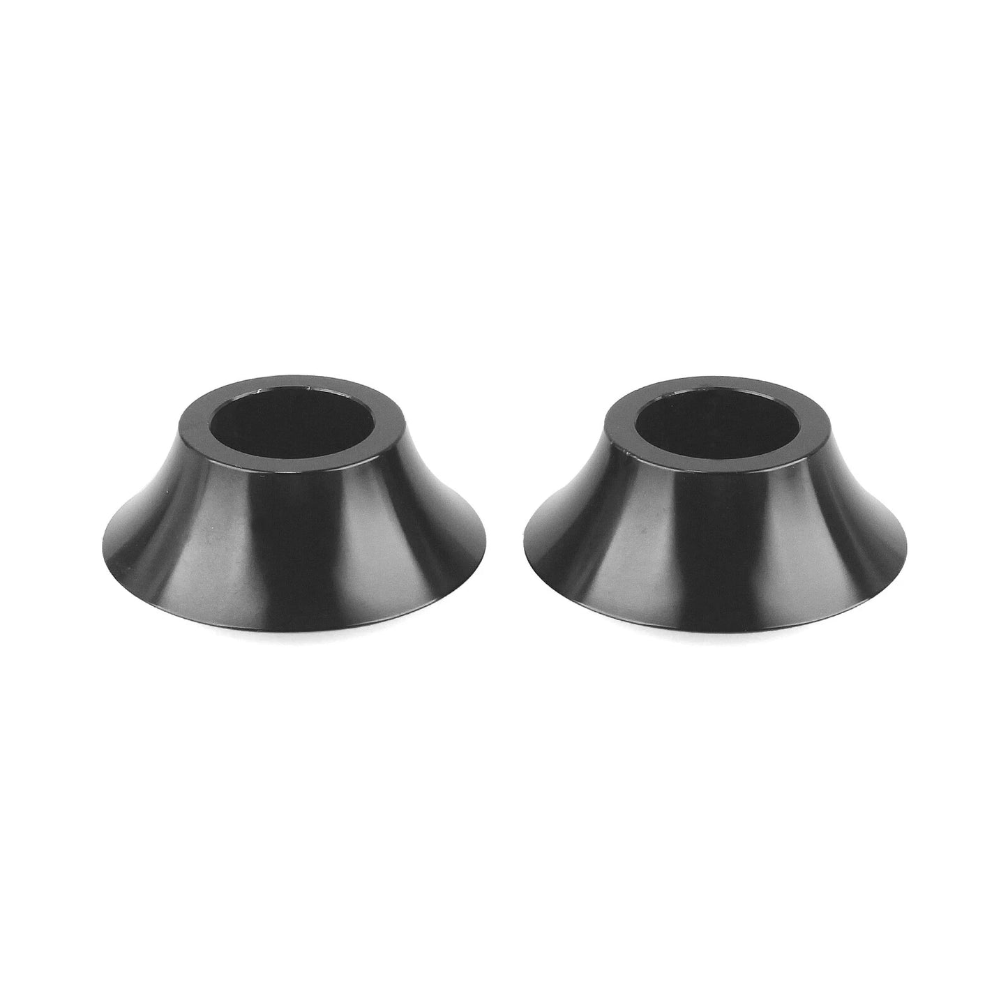 2 x Black Front Axle Wheel Spacers for Harley Touring (2008-2018)