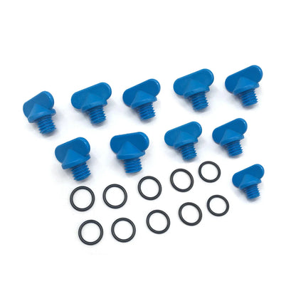 Blue Drain Plugs for Mercruiser Manifold/Block 10 Pack
