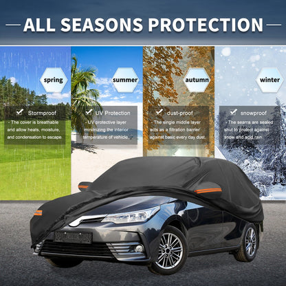 Waterproof Car Cover with Driver Door Zipper for Toyota Corolla (2014-2023)