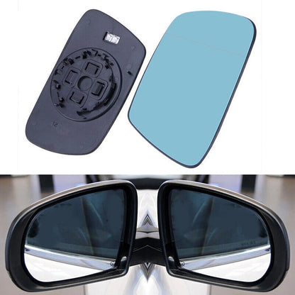 Heated Mirror Glass for 2005-2010 Jeep Grand Cherokee Left & Right Side Blue