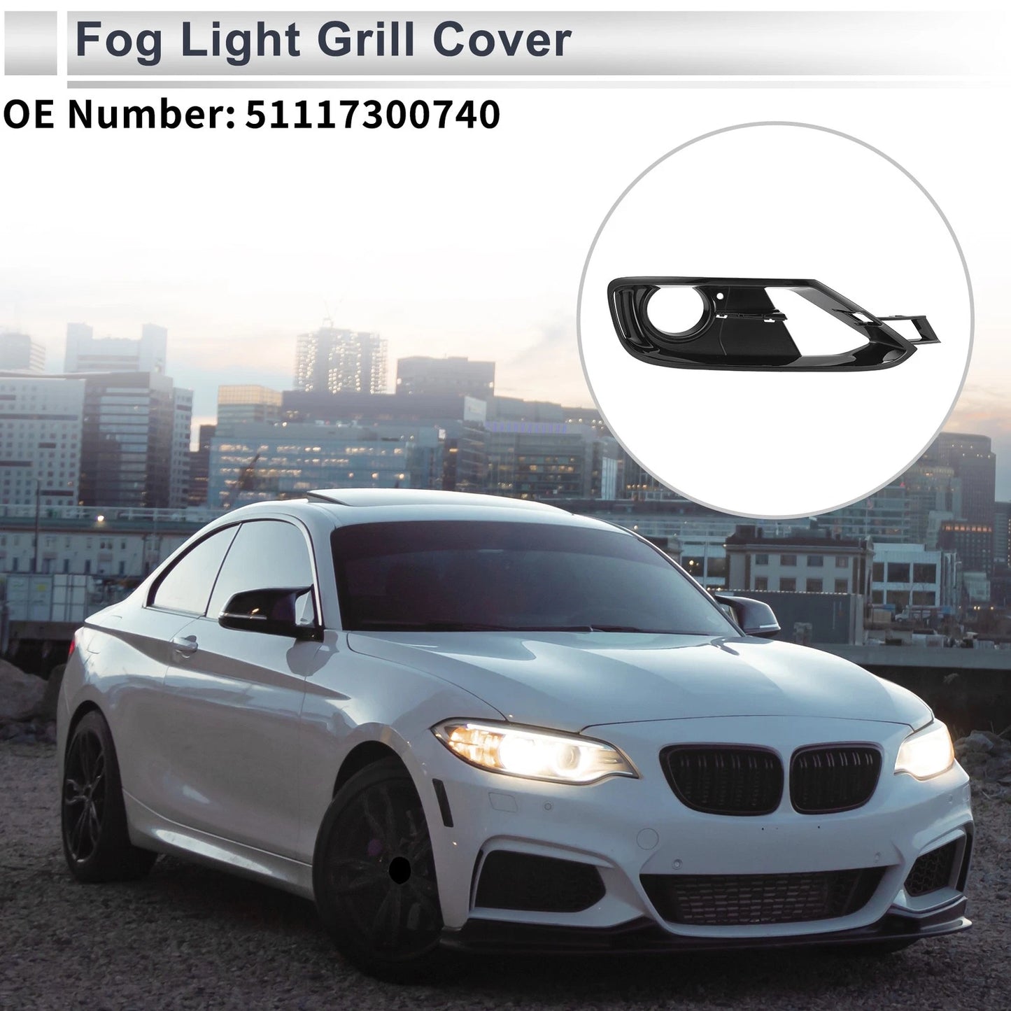 Right Front Fog Light Grill for BMW F30 F31 (2011-2018)