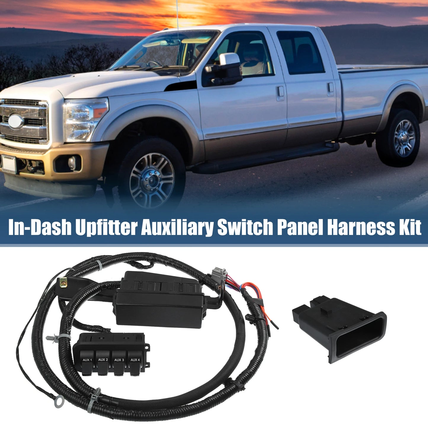 In-Dash Auxiliary Upfitter Switch Panel for Ford F250 F350 (2005-2007)