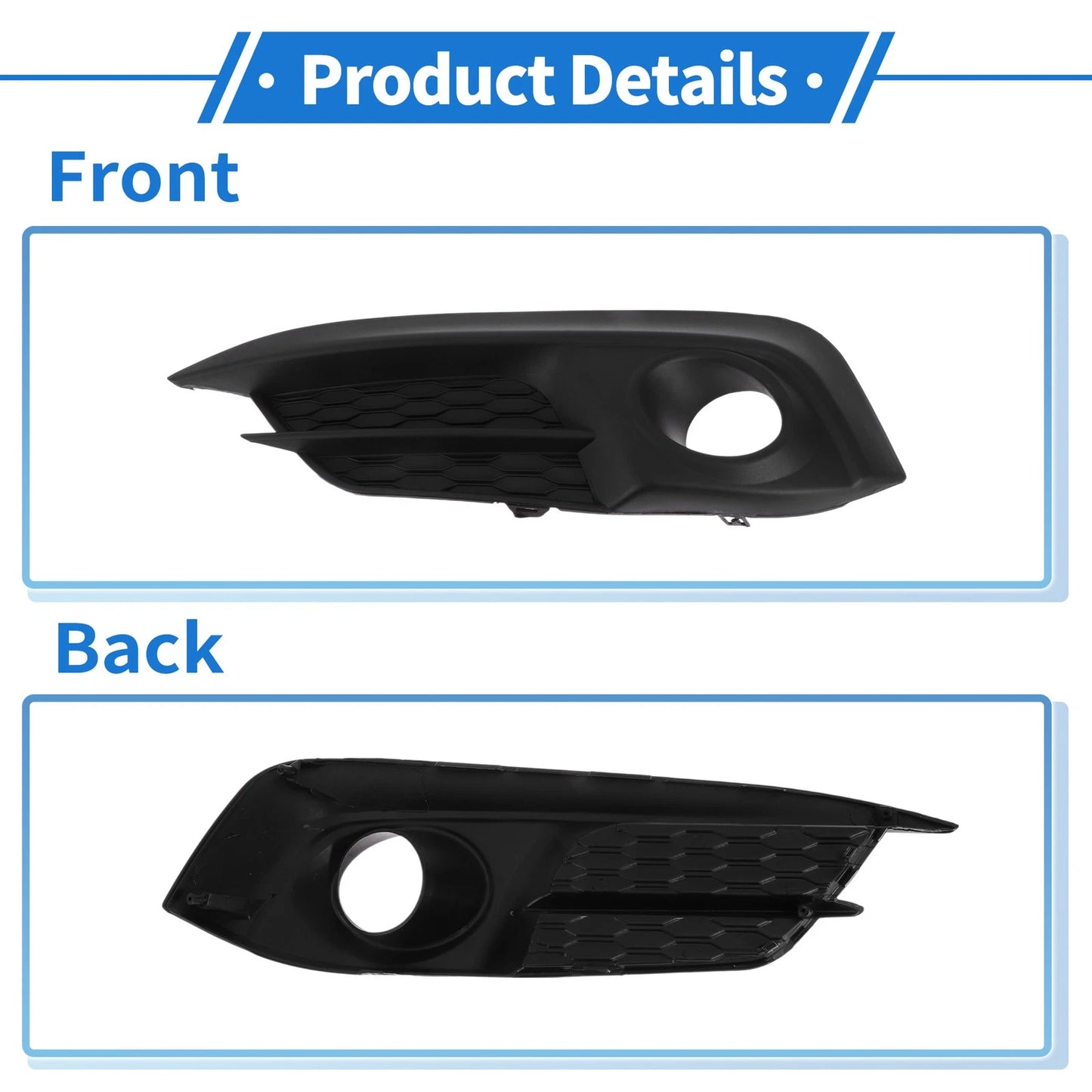 Front Left Fog Light Grill for Honda Civic (2016-2018)