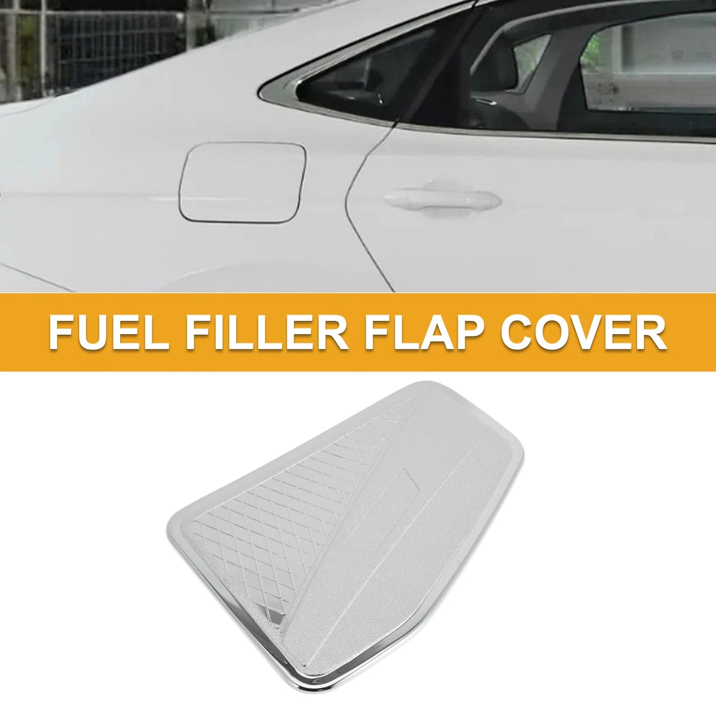 Fuel Tank Door Cap for Isuzu D-MAX 2023-2025 Gas Tank Flap Chrome Silver Tone