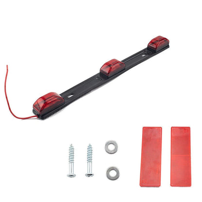 17" Red Bright LED ID Bar & 3 LED Marker Lights for Truck Trailer Bus
