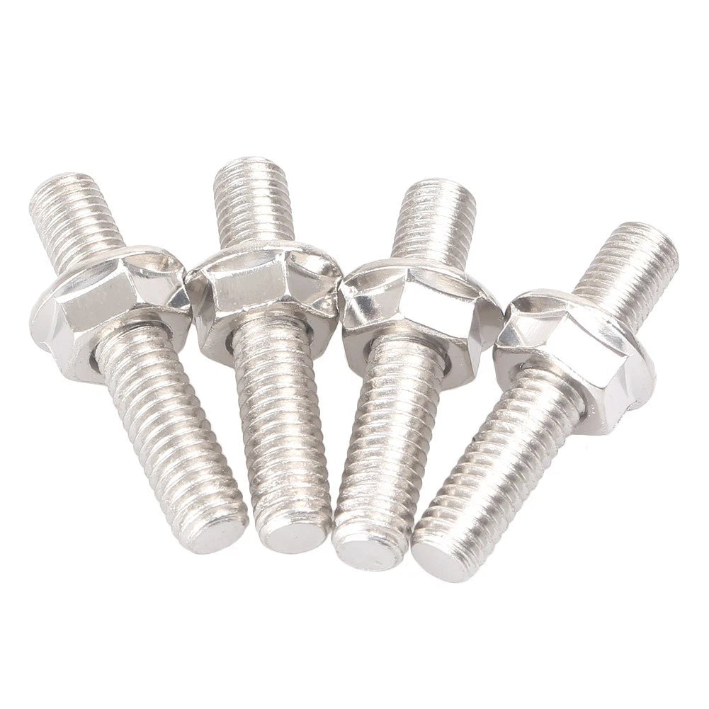 4X Steel Exhaust Port Studs & Nuts for Harley Sportster XL883 XL1200 Dyna