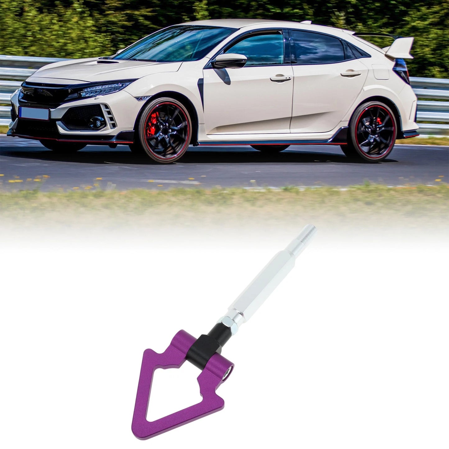 Purple Front/Rear Triangle Tow Hooks for Subaru Impreza