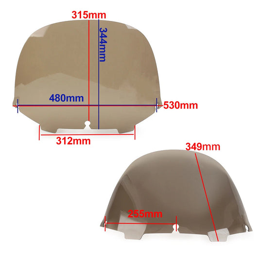 13" Windshield for Harley Electra Glide Ultra Classic FLHX FLHTCUTG (96-13)