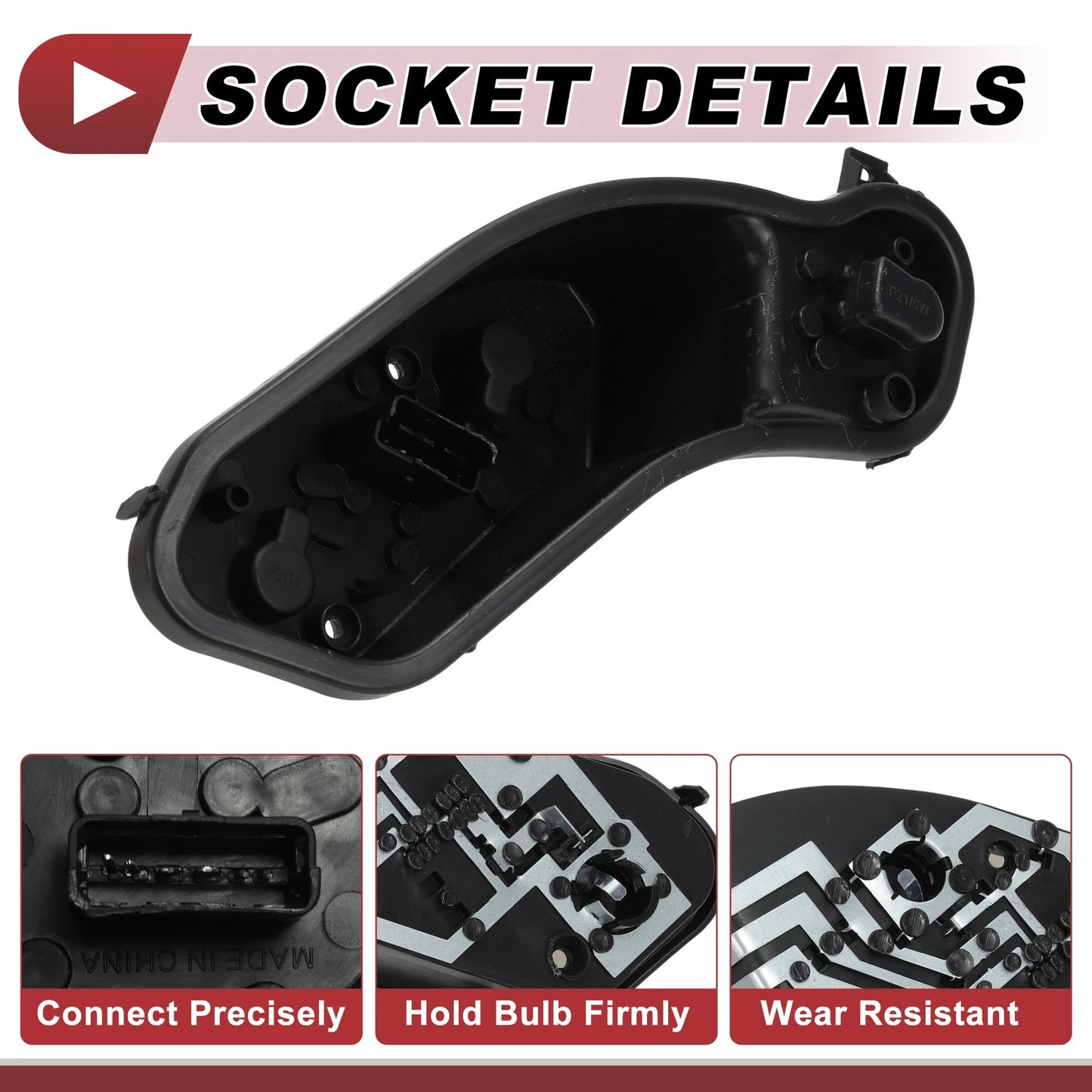 Left Tail Light Bulb Socket for Nissan Versa Sedan (2013-2019)