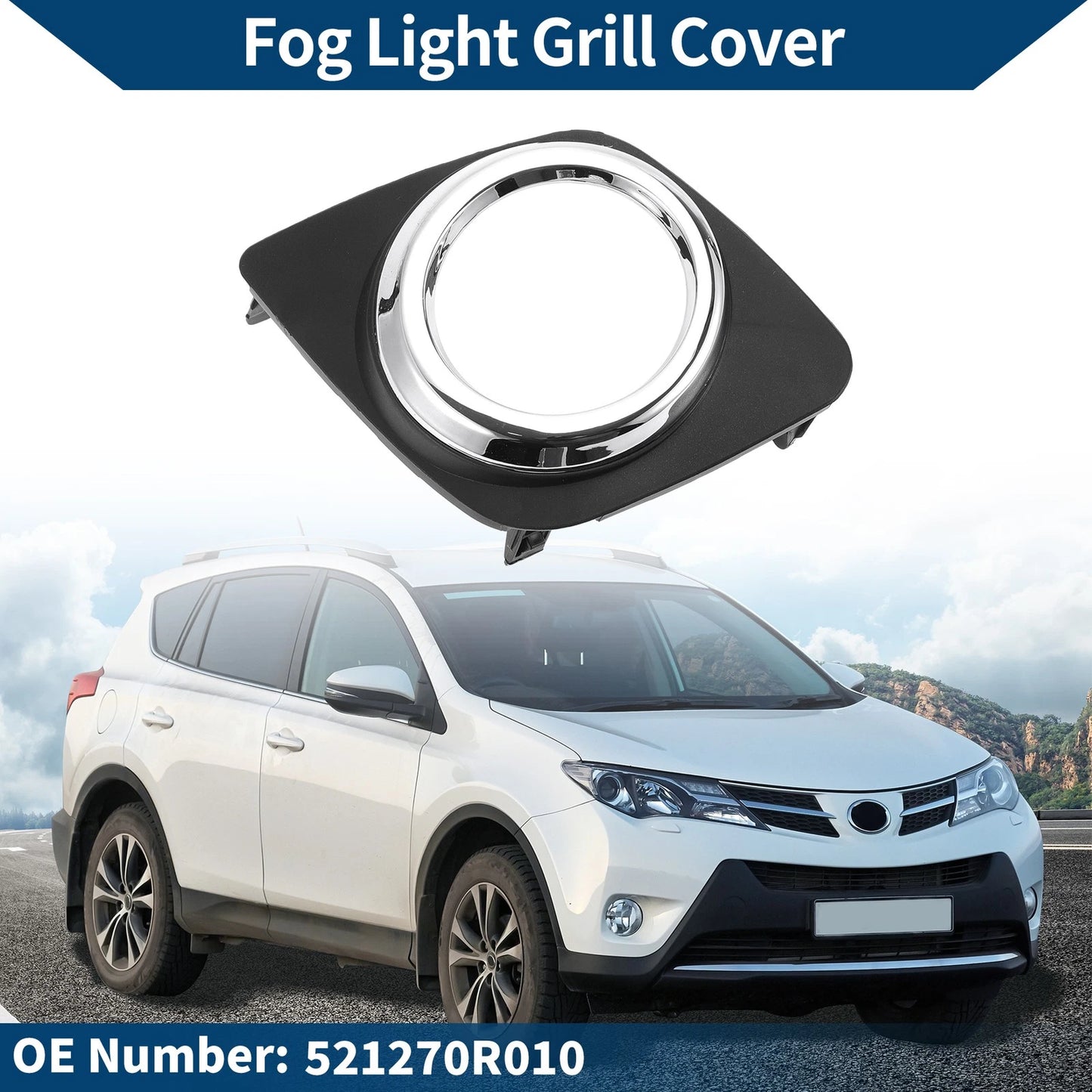 Front Right Fog Light Grill for Toyota RAV4 (2009-2012)
