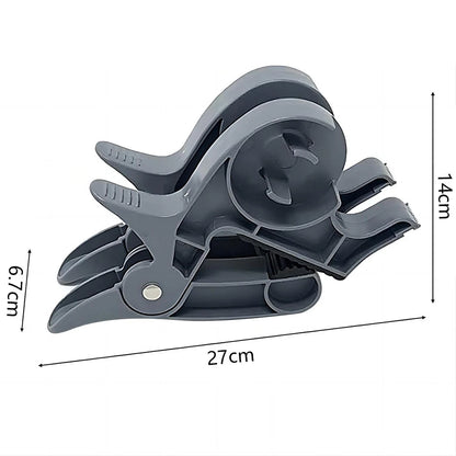 Wrapping Paper Clamps with Tape Dispensers for Gift Wrapping - Grey