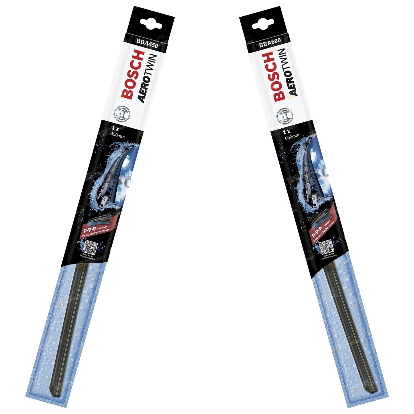 Front Pair Aerotwin Wiper Blades for Mazda Premacy (2001 - 2003)