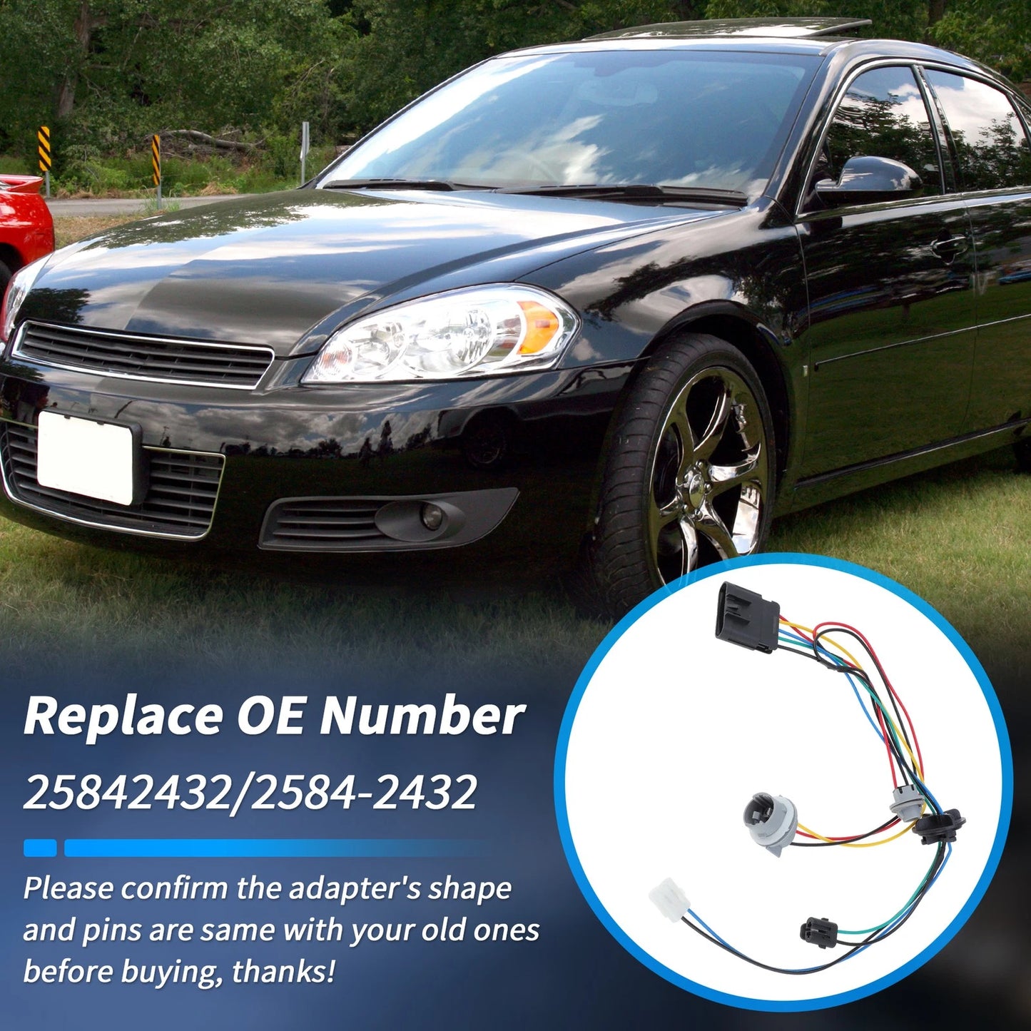 Headlight Bulb Wiring Harness for Chevrolet Impala (2006 - 2013)