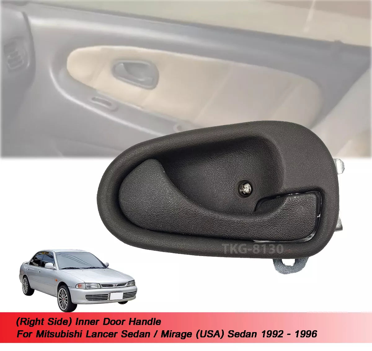 Right Side Inner Door Handle for Mitsubishi Lancer Mirage (1992-1996)