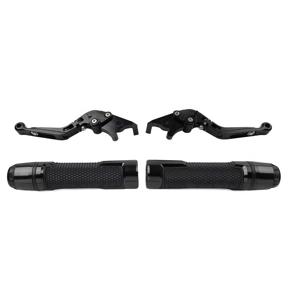 Black Extendable Brake Clutch Levers Grip Set for Yamaha TMAX 500 530