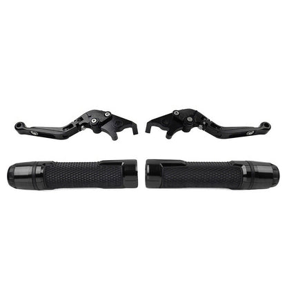 Black Extendable Brake Clutch Levers Grip Set for Yamaha TMAX 500 530