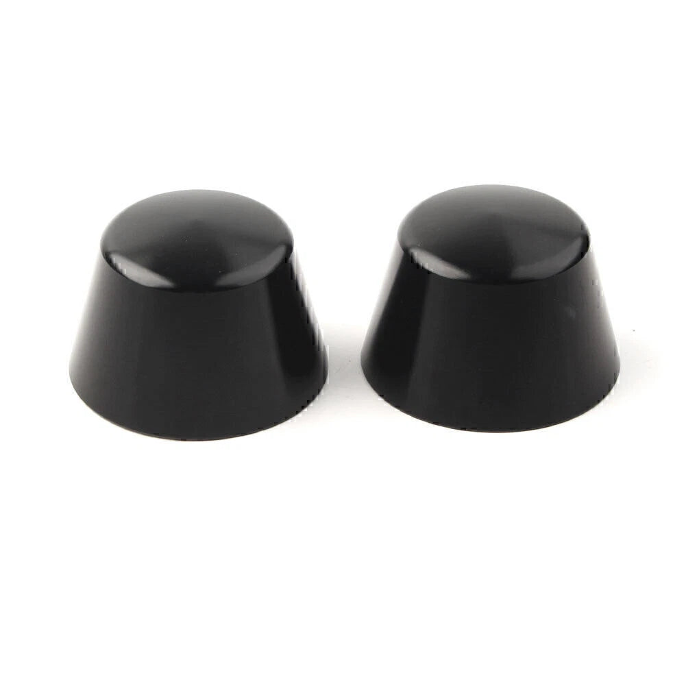 Black Front Axle Cap Nut Covers for Harley Sportster Dyna Road Glide (2004-2023)