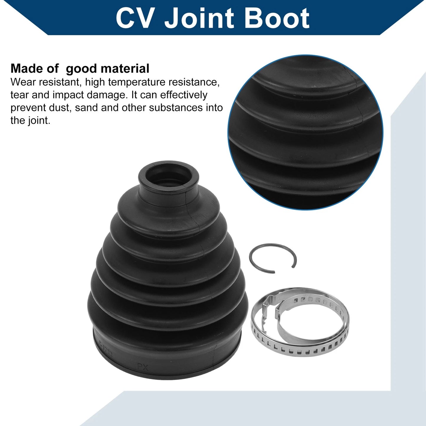 Outer CV Joint Boot Kit w/ Clamps for Land Rover Range Rover Evoque (2012-2018)