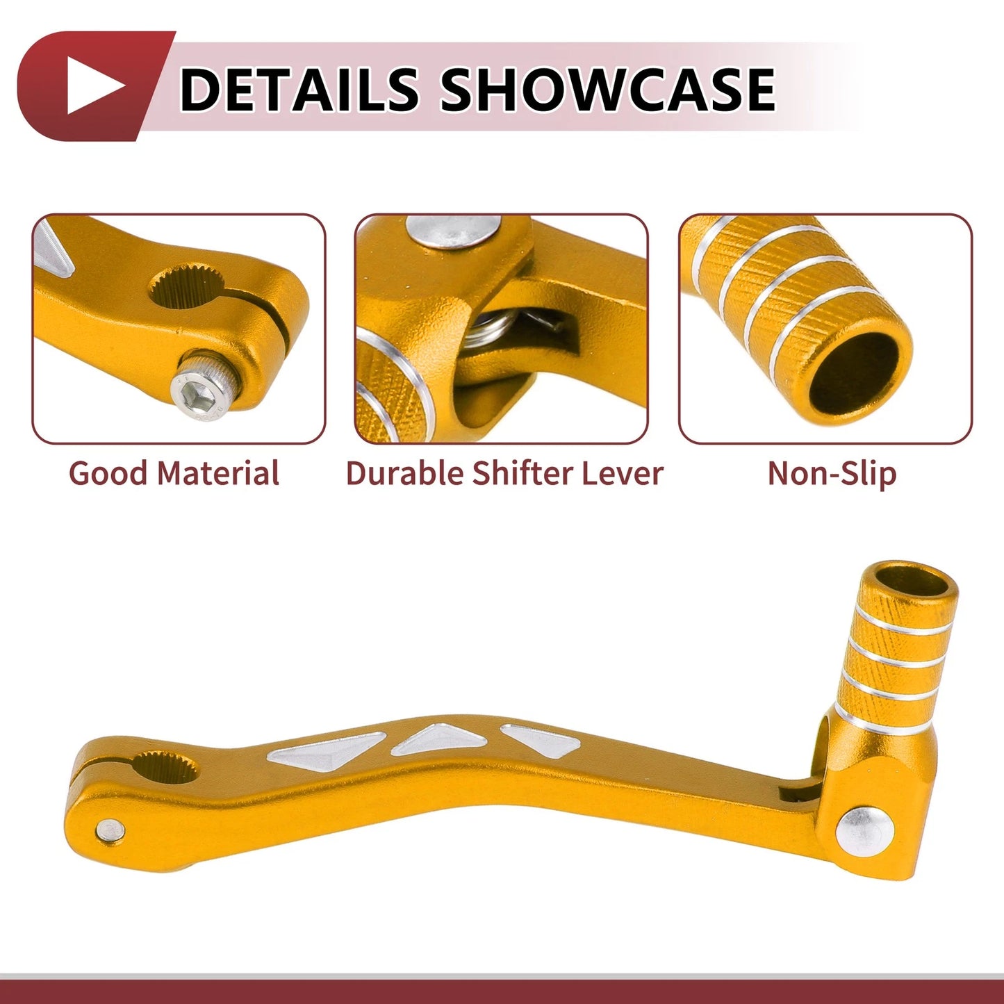 Folding Gear Shifter Lever for Yamaha TTR 50cc Gold Tone