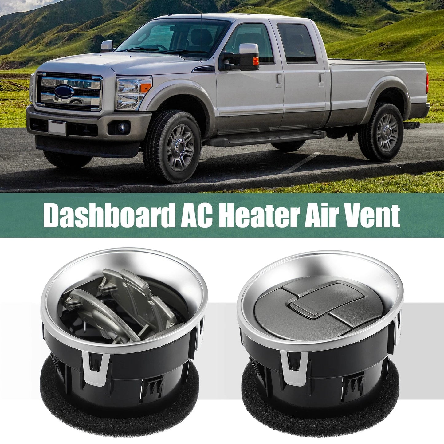 2 x Front Dashboard AC Heater Air Vents for Ford F-150 (2012-2014)