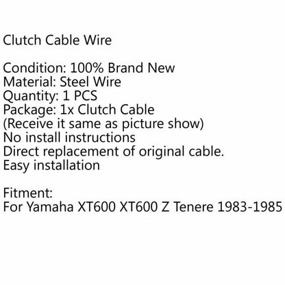 Clutch Cable for Yamaha XT 600 Z Tenere (1983-1985)