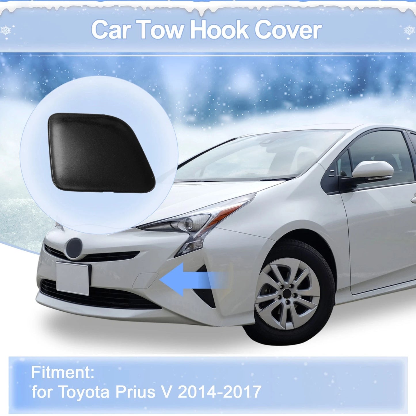 Left Front Car Tow Hook Cover Cap for Toyota Yaris LE (2017–2019)