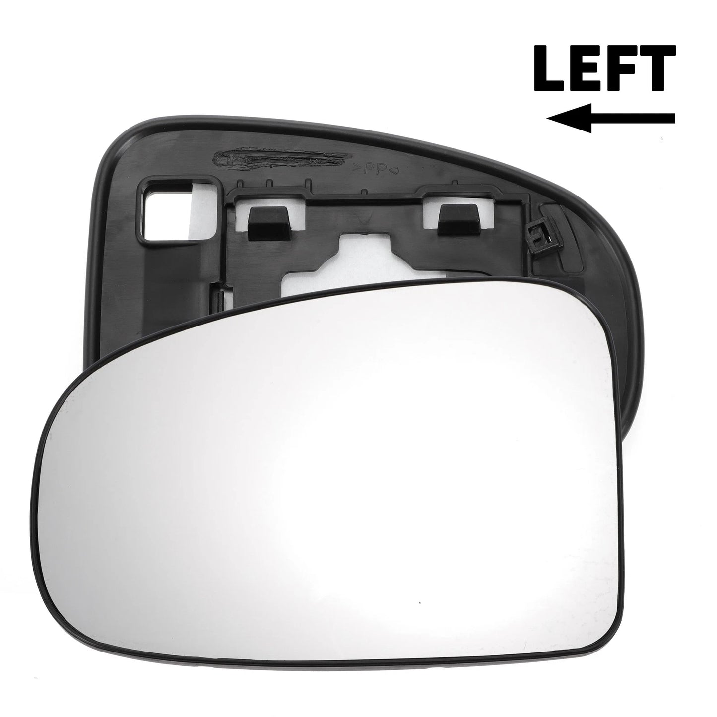 Car Left Side White Mirror Glass w/ Back Non-heated for Toyota IQ (2009–2016)