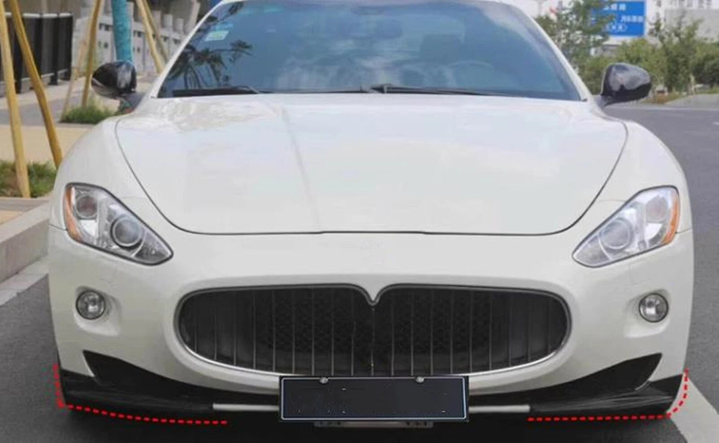 2 x Front Bumper Side Splitters for Maserati Gran Turismo GT GTS (2008-2014)