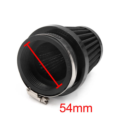 54mm Inlet Dia Air Intake Filter Cleaner W Clamp Universal for Motorcycle
