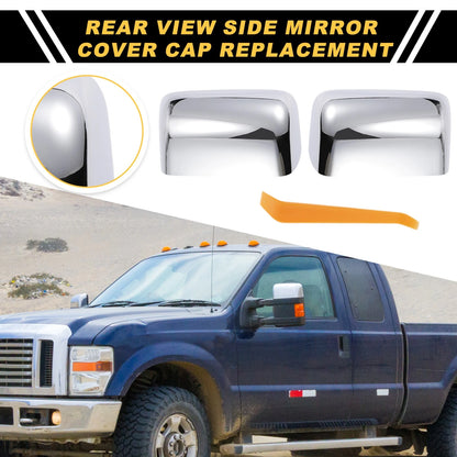 Rearview Mirror Cover Cap Chrome Plated for Ford Excursion F150 F250 F350