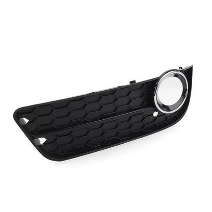 Left Front Bumper Fog Light Grille Cover w/ Chrome Ring for Audi A5 (2008-2011)