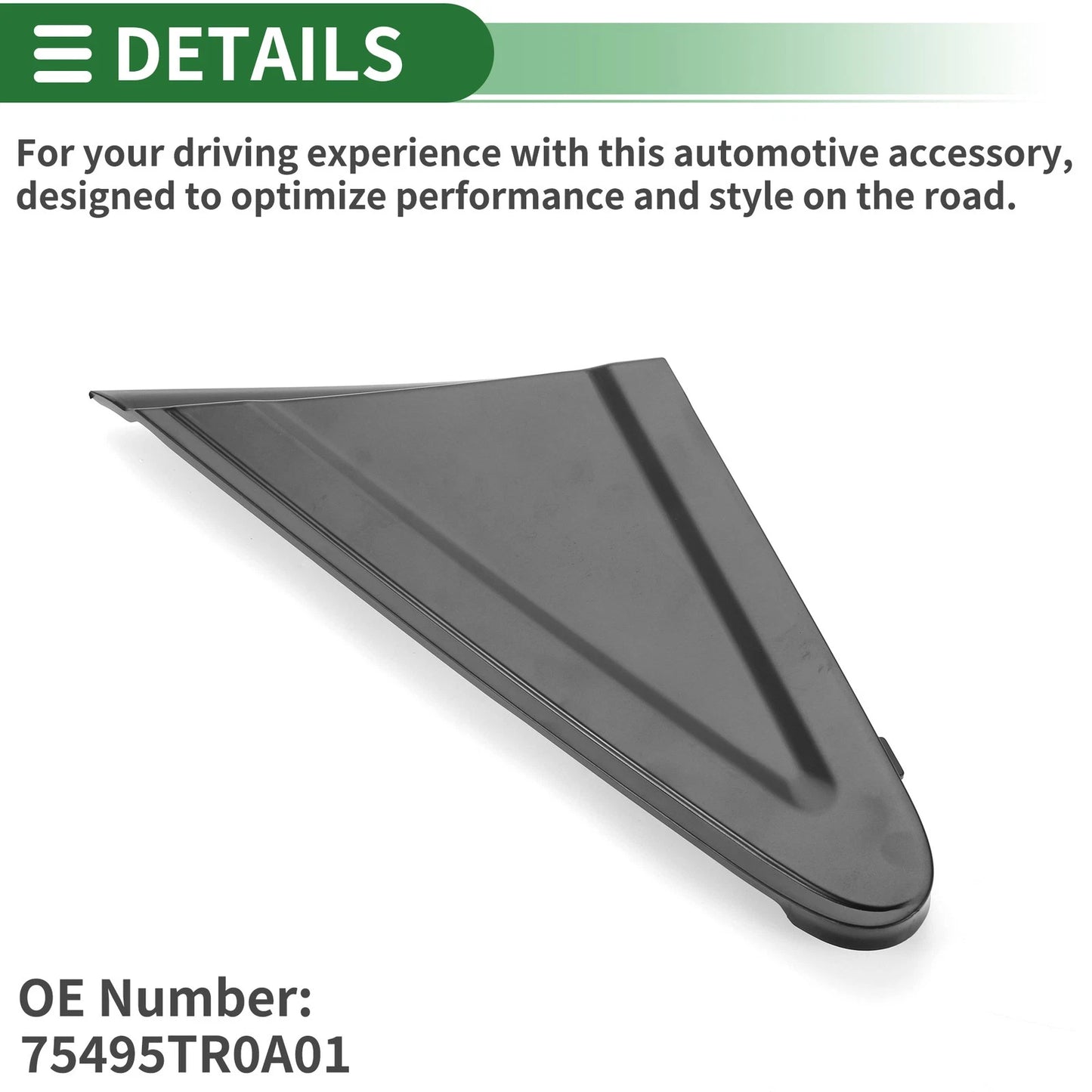 Front Left Side Door Pillar Window Trim for Honda Civic (2012-2015)