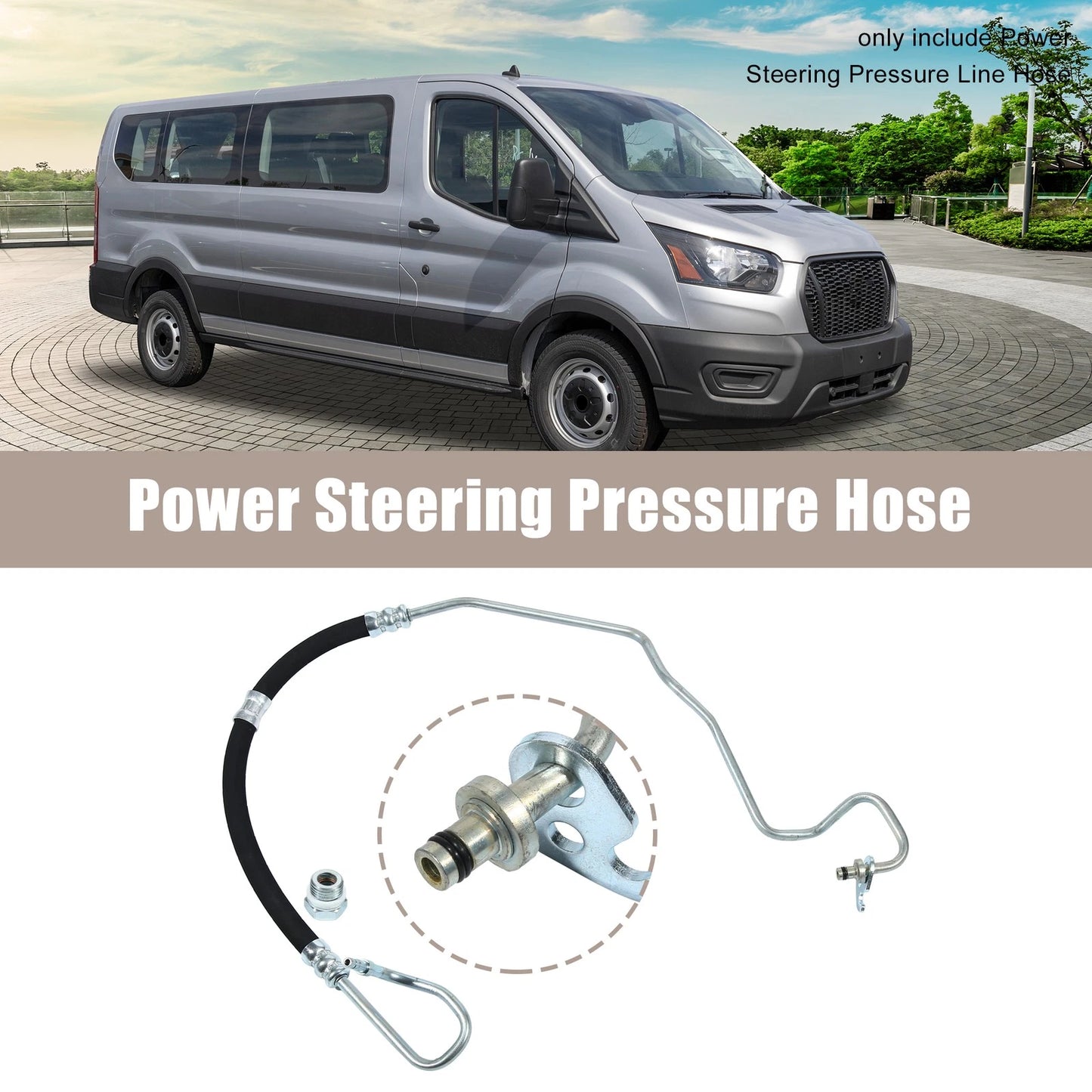 Power Steering Pressure Line Hose Assembly for Ford Transit (2015-2023)