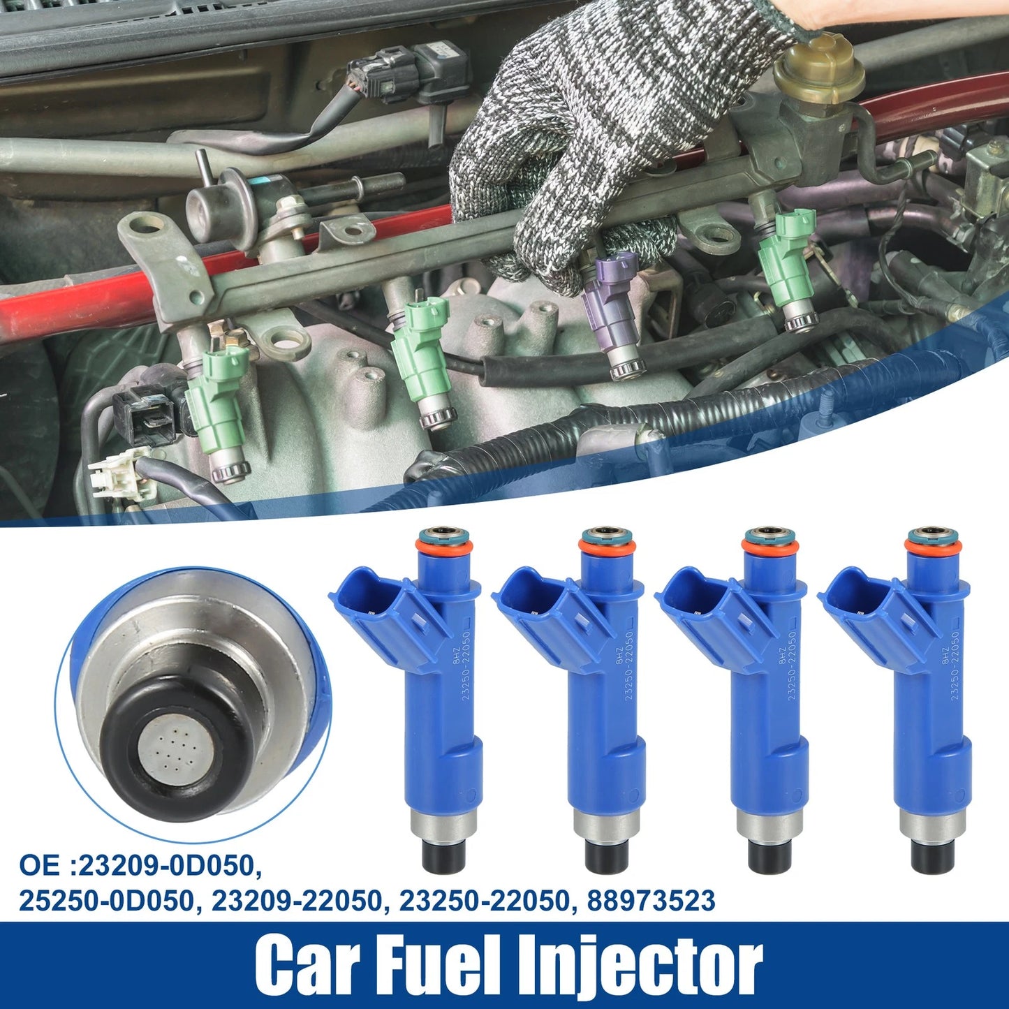 4pcs Fuel Injector Nozzle for Toyota Corolla 1.8L (2005–2008)