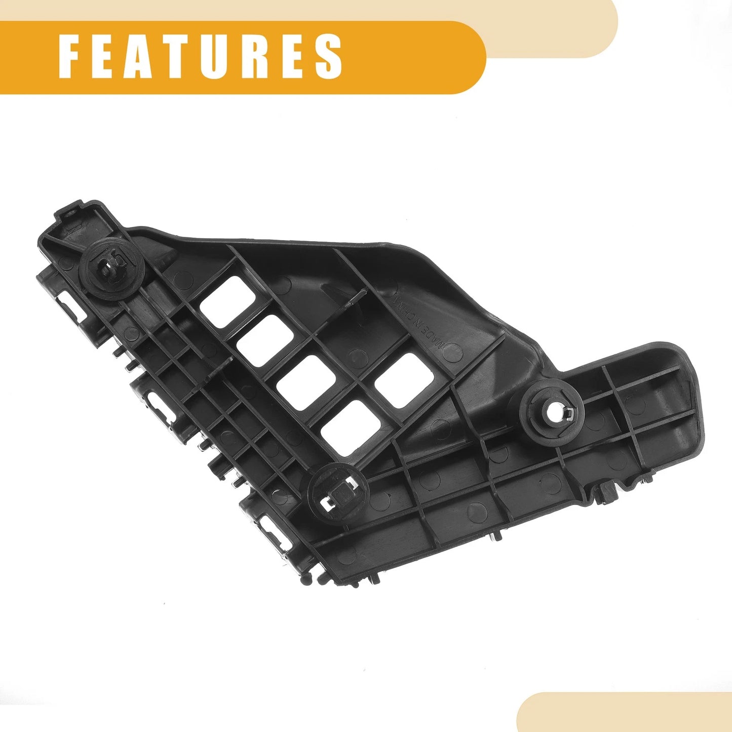 RH Front Bumper Support Bracket for Toyota Corolla (2014-2016) 1 Pc Black